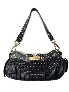 Lockheart vintage y2k bag purse clutch  Black Studded Leather